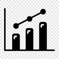 Graph, Daten, Visualisierung, Balken symbol