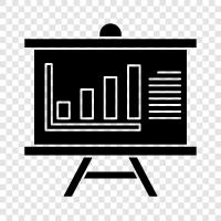 graph in board, data chart in board, bar chart in board, line icon svg