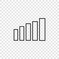 graphs, data, visualization, trends icon svg