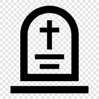 grave, cemetery, headstone, memorial icon svg