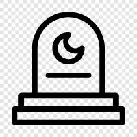 graves, burial, burial ground, cemetery plot icon svg