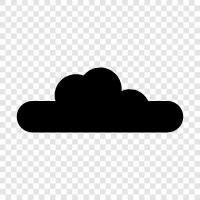 gray, overcast, rain, weather icon svg