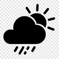 gray day, dreary day, dismal day, rainy season icon svg