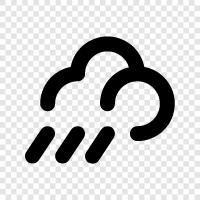gray, cloudy, precipitation, wet icon svg