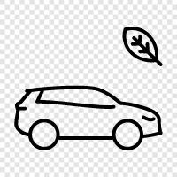 green car, hybrid car, fuel efficient car, environmentfriendly car icon svg