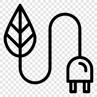 green electric, sustainable electric, renewable electric, offgrid electric icon svg