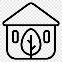 Green Home, nachhaltiges Zuhause, erneuerbare Energien, umweltfreundlich symbol