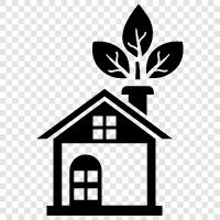 green home, sustainable home, recycled home, offgrid home icon svg