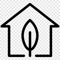 green house, solar house, passive house, eco house icon svg