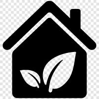 grünes Haus, nachhaltiges Haus, energieeffizient, Sonnenkollektor symbol