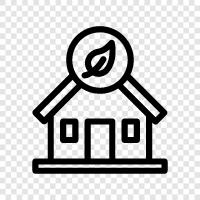 green house, sustainable house, zeroenergy house, passive house icon svg