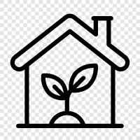 greenhouses, growing plants, growing vegetables, green gardening icon svg