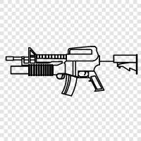 grenade launcher, rifle, gun, ammo icon svg