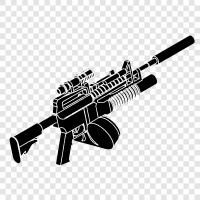 grenade launcher, grenade launcher rifle icon svg