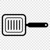 Grill Pan Temperature, Grill Pan Material, Grill Pan Size, Grill Pan Weight icon svg