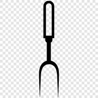 grilling fork, cooking fork, BBQ fork, steak fork icon svg