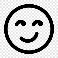 grins, smirking, happy, content icon svg