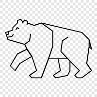 boz, Ursus arctos horribilis, siyah ayı, Ayı ikon svg