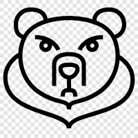 Grizzly, Animal, Wild, Cuddly icon svg