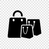 grocery bags, paper shopping bags, plastic shopping bags, reusable shopping bags icon svg