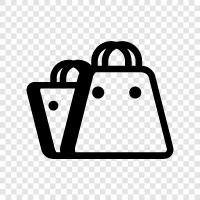 grocery bags, tote bags, beach bags, gift bags icon svg