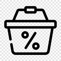 grocery basket, grocery shopping, grocery list, grocery shopping list icon svg