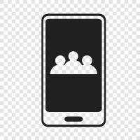 Group Calls, Group Texting, Group Messaging, Group Phone icon svg