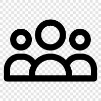 groupthink, group dynamics, cooperative, competitive icon svg