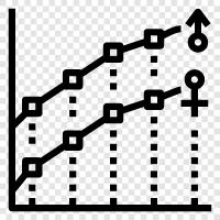 growth charts, growth curves, developmental chart, chronological chart icon svg