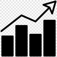 growth charts, linear regression, quadratic regression, exponential regression icon svg