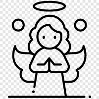 guardian, divine, messenger, saint icon svg