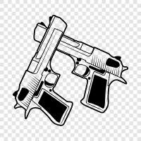 gun, handgun, pistols, revolvers icon svg