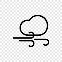 gusty, cold, high, snow icon svg