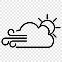 gusty, chilly, blustery, strong icon svg