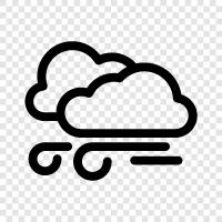 gusty, chilly, grey, cloudy icon svg