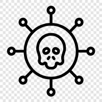 hacker, virus, online security, data breach icon svg