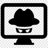 hacker, computer, security, virus icon svg