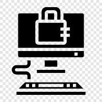 hacking, computer security, firewalls, password icon svg