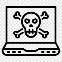 hacking, cyberterrorism, online fraud, ransomware icon svg