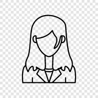 hair, curly hair, waves, healthy hair icon svg