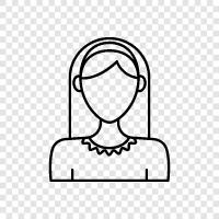 Hair, Women, Curly Hair, Thick Hair icon svg