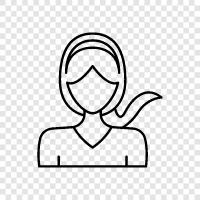 hair bands, hair, women, band icon svg