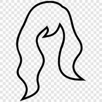 hair extensions, hair care, hair products, hair styles icon svg