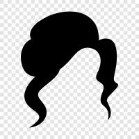 hair extensions, hair color, hair style, hair products icon svg