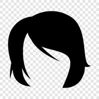 hair growth, hair loss, hair extensions, hair styling icon svg