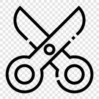 haircut, haircutting, razor, blades icon svg