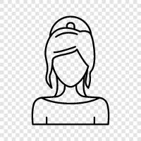 Haircuts for Women, Hair Styles for Women, Women s Hairstyles, Hairstyle Woman icon svg