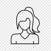 Hairdos, Hair, Bun, Updo icon svg