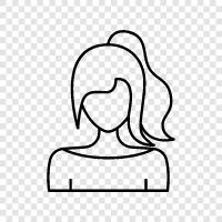 hairstyle, hair, Hairstyles, easy icon svg