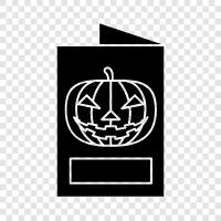 HalloweenKarte, HalloweenKarten, HalloweenDekorationen, HalloweenKarte Einladung symbol